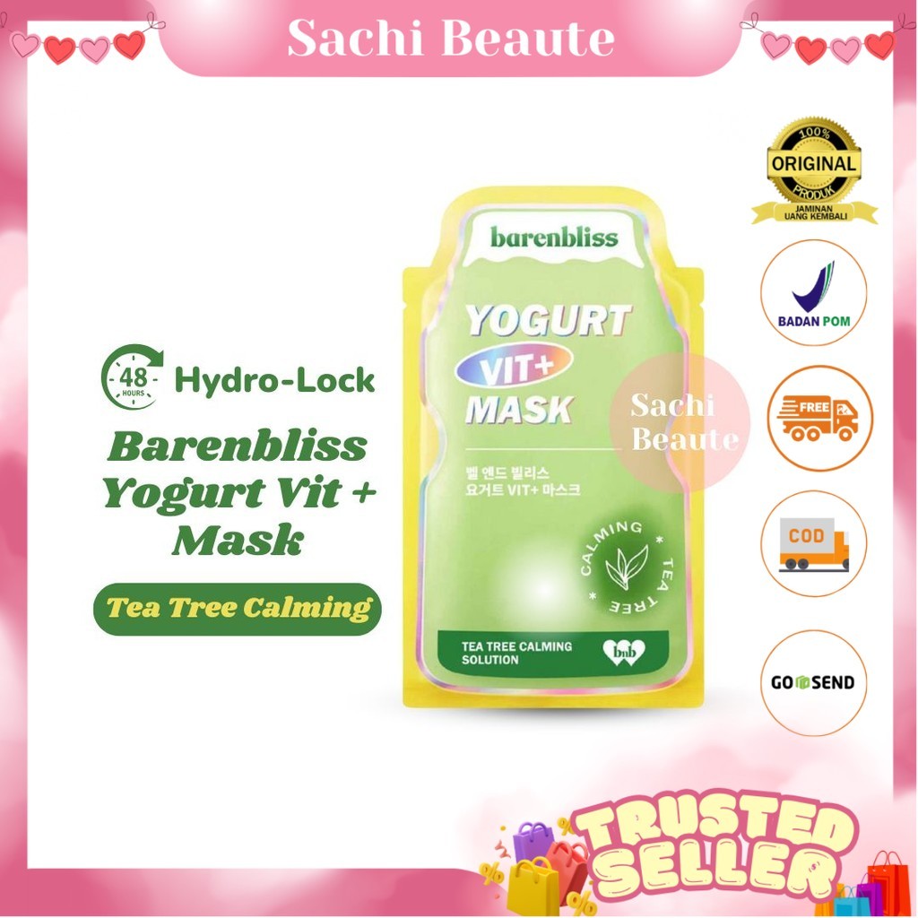 Masker BNB Barenbliss Yogurt Vit+ Mask - Tea Tree Oil ORIGINAL BPOM