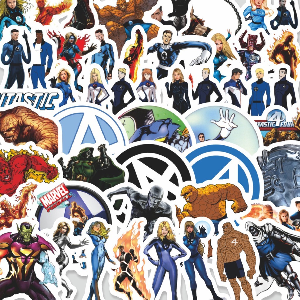 

Stiker Cutting Pack Sticker Kartun Fantastic Four Sticker Isi 100Pcs Series Aesthetic Lucu Keren Untuk Koper Bahan Vynil