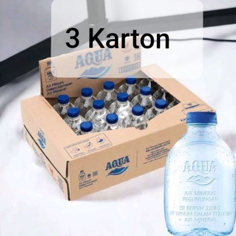 

Aqua botol mini cube 220ml 3karton (72pcs)