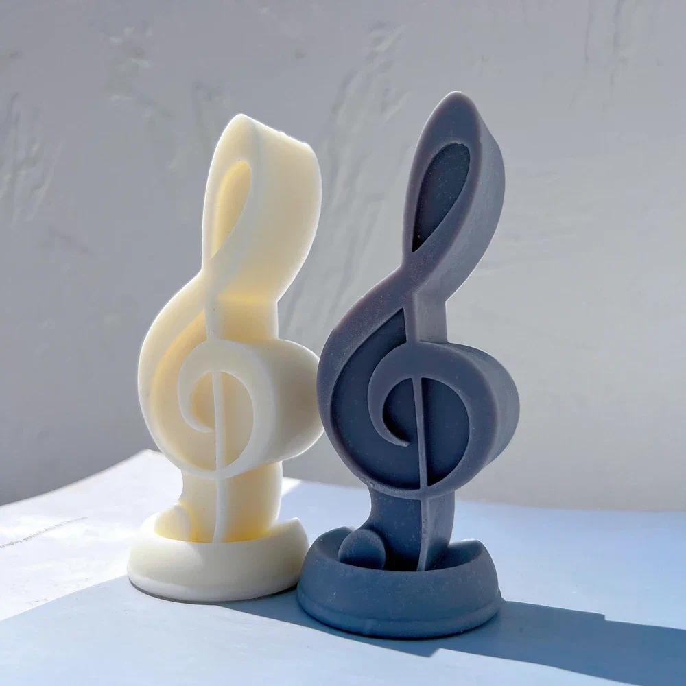 

Music Symbols Candle Molds Unique Silicone Mould Minimalistic Home Decor Soy Wax Mold