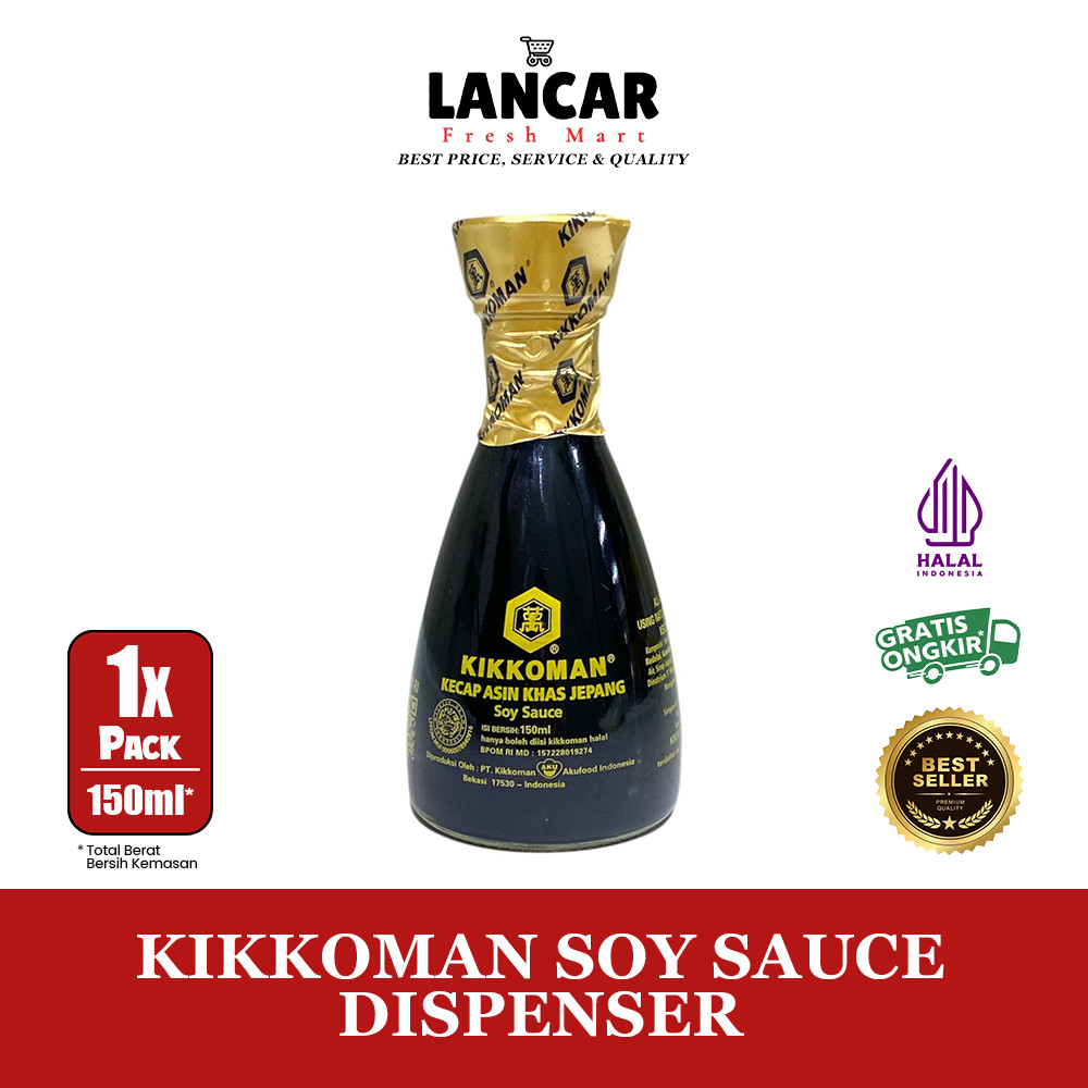 

KIKKOMAN SOY SAUCE 150ML / KIKKOMAN SOY SAUCE DISPENSER 150ML
