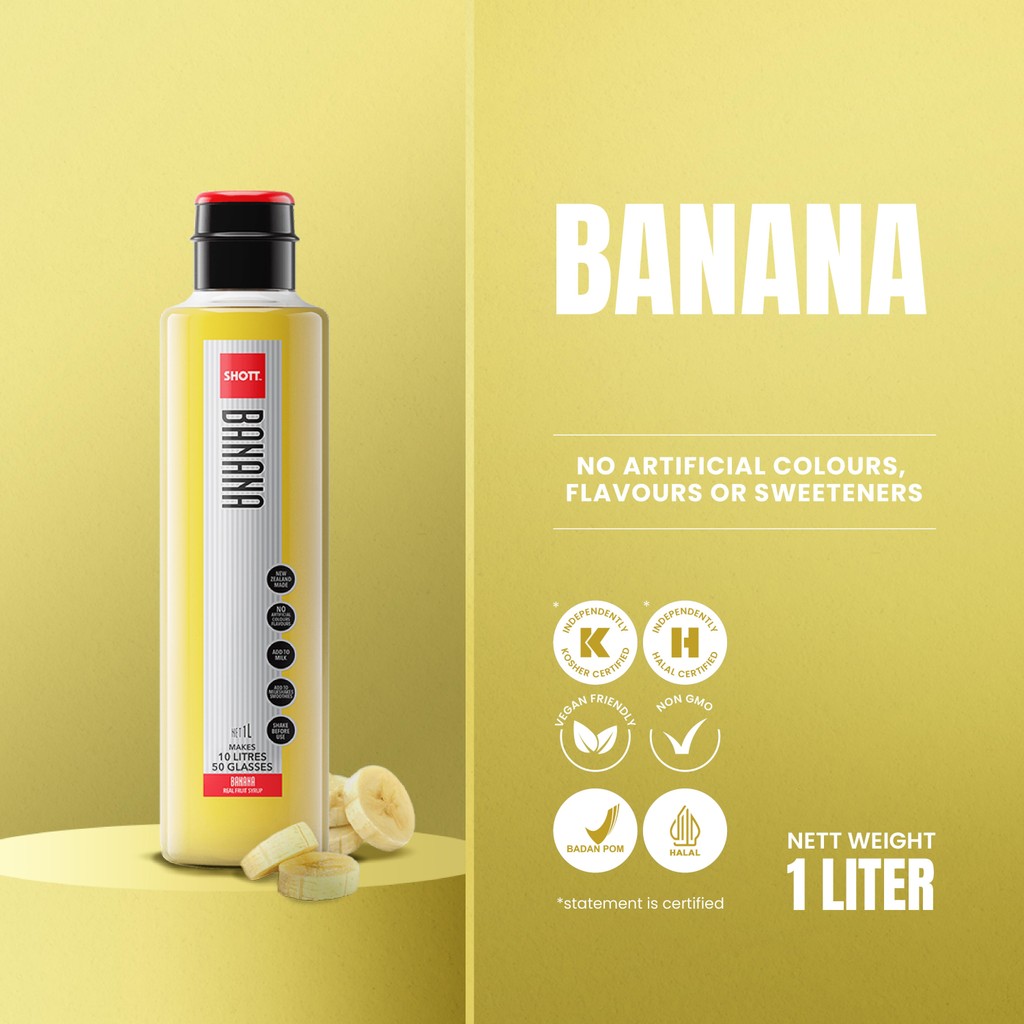 

Sirup Pisang - Banana Syrup SHOTT - NZ - Alami - Pengganti Monin