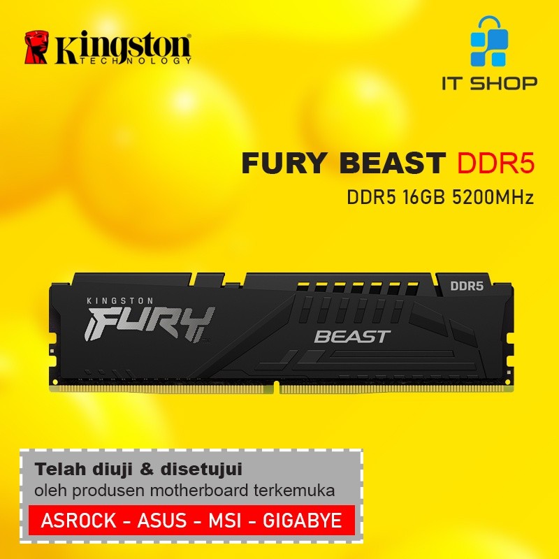 Kingston Fury Beast 16GB DDR5 - 5200MHz