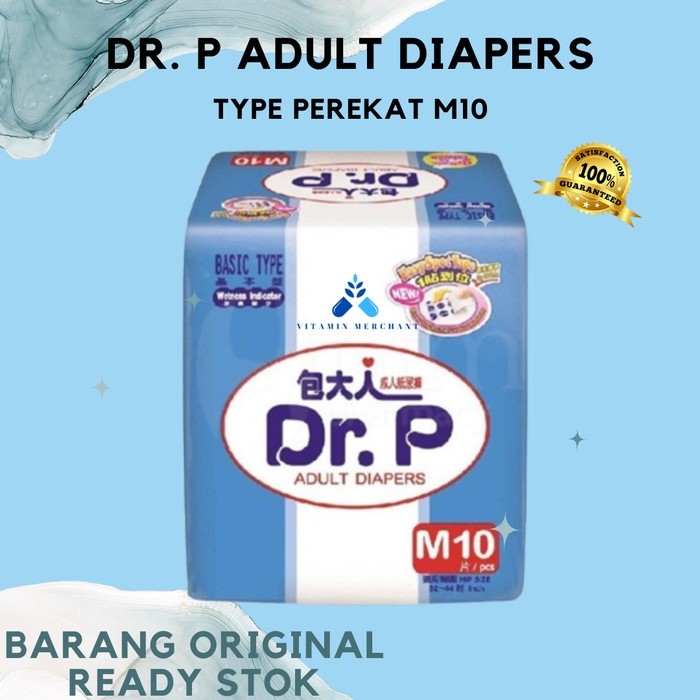 DR. P DRP Adult Diapers Popok Dewasa Basic Type Perekat M10 / M 10 - vm2