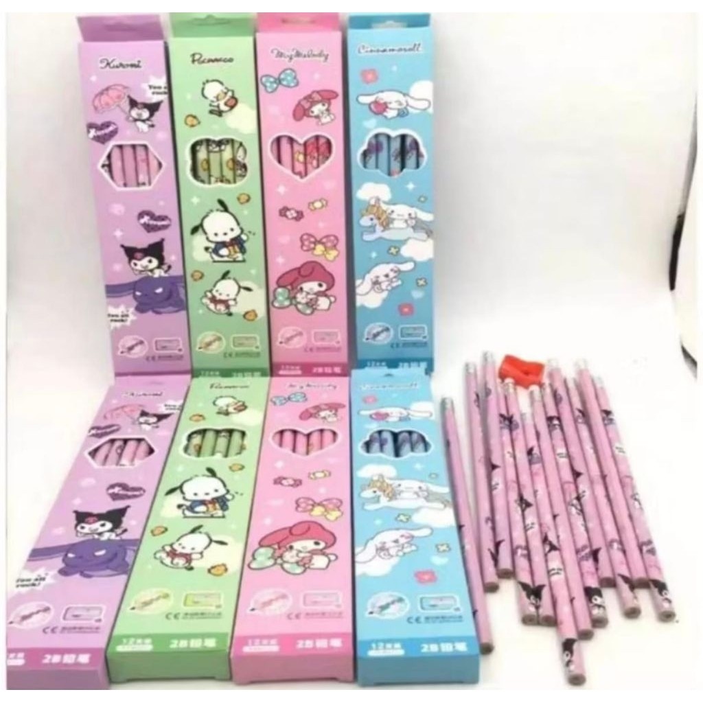 

Pensil 2B Edisi Karakter Caybara Kuromi Babytree / Alat Tulis Sekolah Anak / Pensil Karakter isi 12 pcs