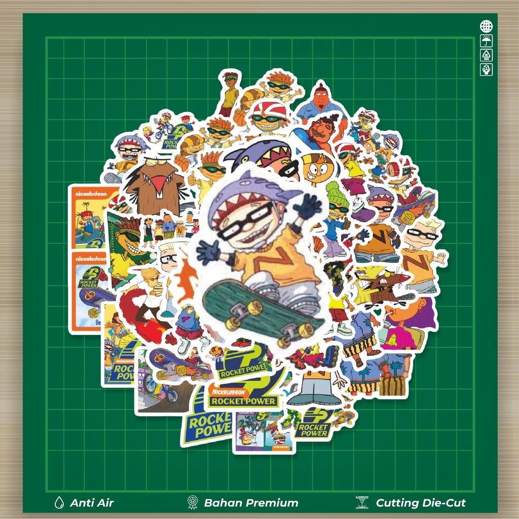 

HOT 50 PCS STIKER Sticker Kartun Rocket Power Sticker Stiker Fashion Cars Decal Dingin Kartu Album Custom Vinyl Anti Air- Sticker Aesthetic Buku Journal Koper Casing HP Tablet Laptop Helm Motor Botol Minum