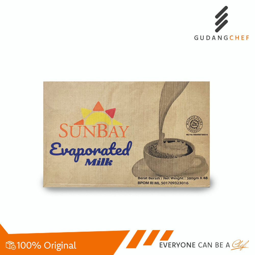 

New Sunbay Evaporated Milk 1 Karton (48 can x 380 gr) - Susu Evaporasi untuk Masakan dan MinumanPremium