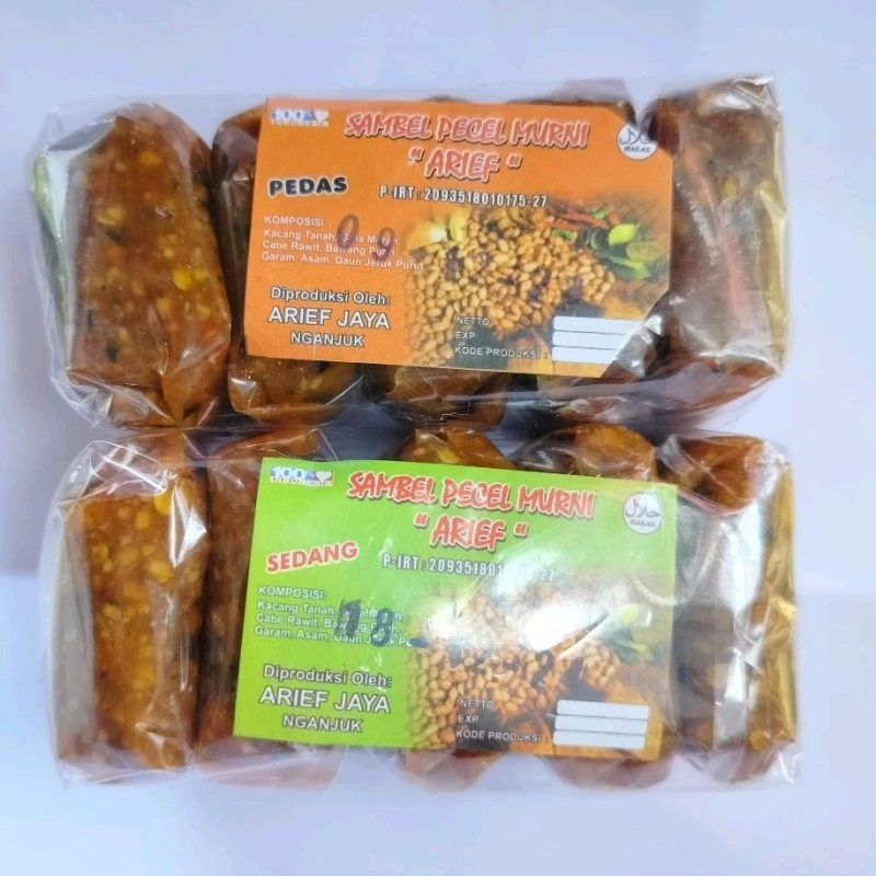 

H __(( Sambel Pecel Murni 350 Gram Dapat 5 Bungkus Khas Nganjuk ___(((