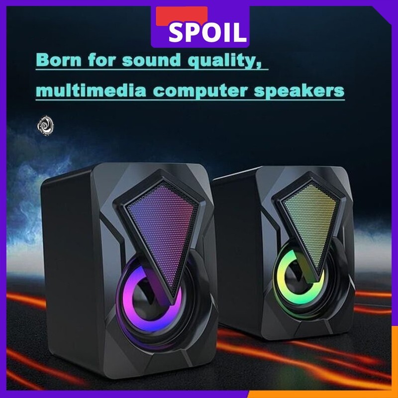 SPOIL  Speaker Gaming RGB Speaker PC Eye  Speaker Komputer PC Speaker HP Speaker PC Speaker USB new