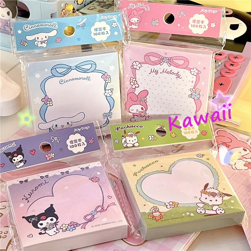 

100 Pages Cute Cartoon Memo Pad Kids School Supplies Note Paper Diary Scrapbooking Kawaii Stationery Message Non Sticky Notes