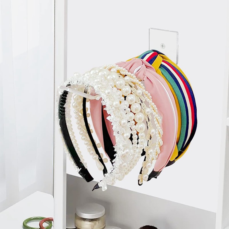 

Clear Acrylic Wall Mounted Headband Storage Rack Minimalist Wall Display Shelf For Home Display Rack Hanger Holder Organizer