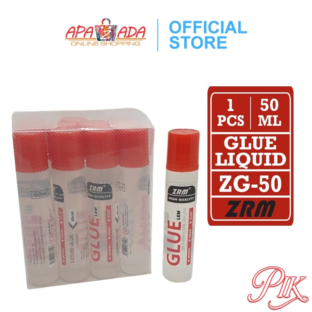 

Lem Cair Bening Non Toxic 50ml [1 Pcs] / Lem Cair Kertas / Glue Liquid Prakarya ZG-50