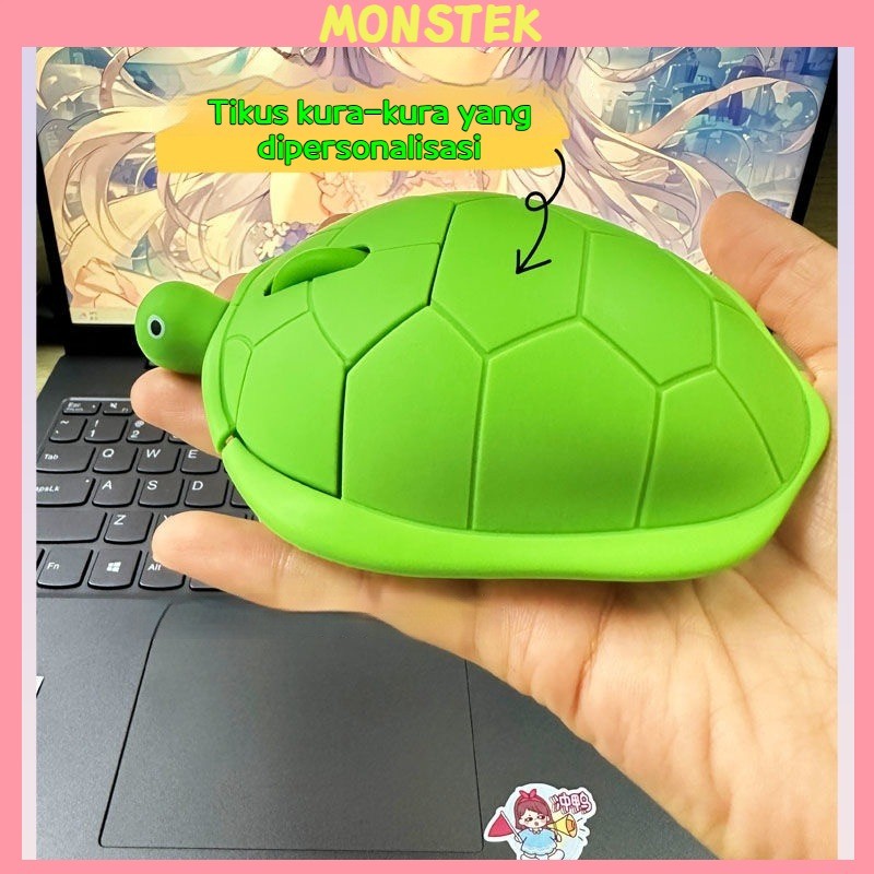 MUT Mouse Kura-kura Lucu Kartun Game Mouse Mouse komputer kreatif Bisu Nirkabel Berkabel Usb Hadiah