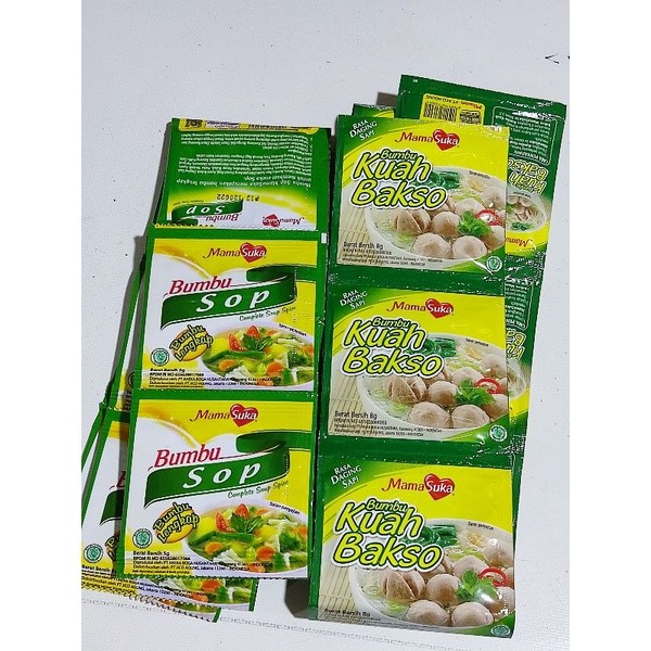 

BUMBU KUAH BAKSO DAN BUMBU SOP MAMASUKA RENCENG isi 12pcs