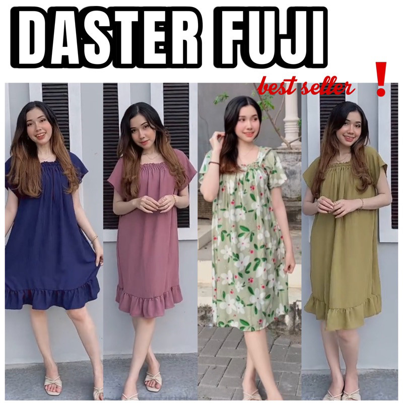 PAKET USAHA Daster Fuji Pendek Crinkle Airflow | Daster Kerut Crinkle Airflow