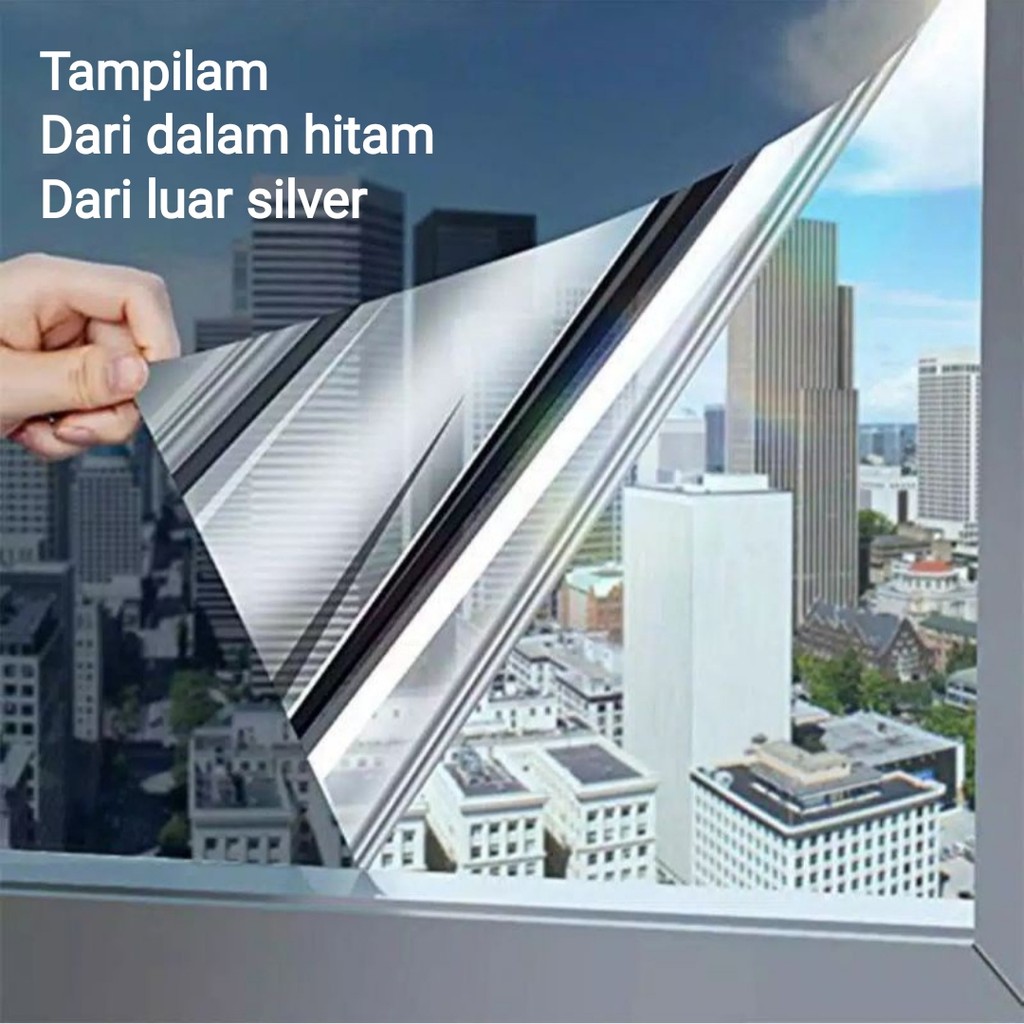silver black kaca film mobil gedung rumah ruko gedung anti gores tolak panas