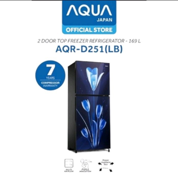 KULKAS 2 PINTU AQUA D251 / 251LB / 251LK (GARANSI) Medan