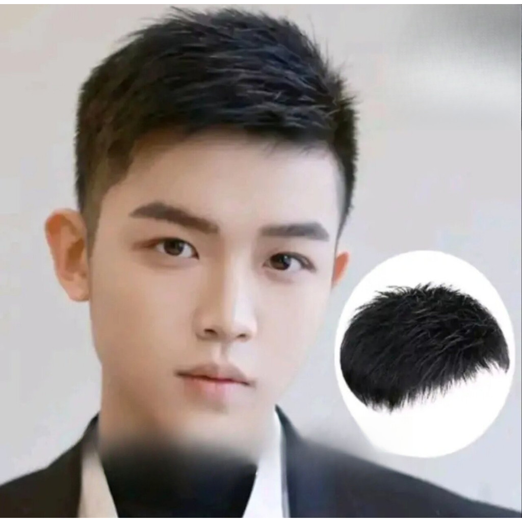 TOUPEE PENUTUP RAMBUT BOTAK PRIA WIG PRIA PENDEK
