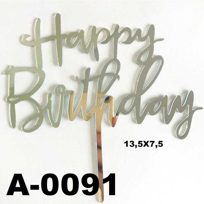 

ECER topper happy birthday grosir / topper gold part 1 / topper akrilik