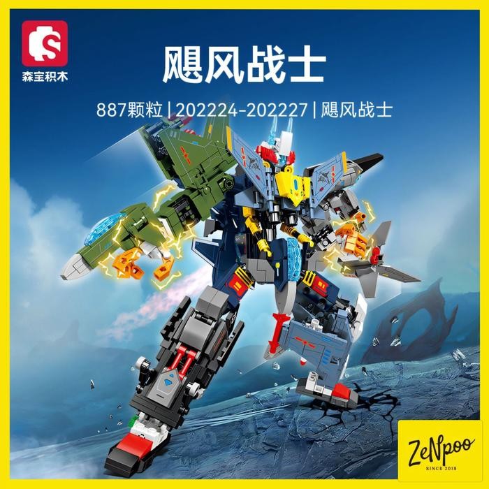 Transformer Robot 4IN1 8IN1 Mainan Brick Balok Susun PANLOS/SEMBO - 202224-27