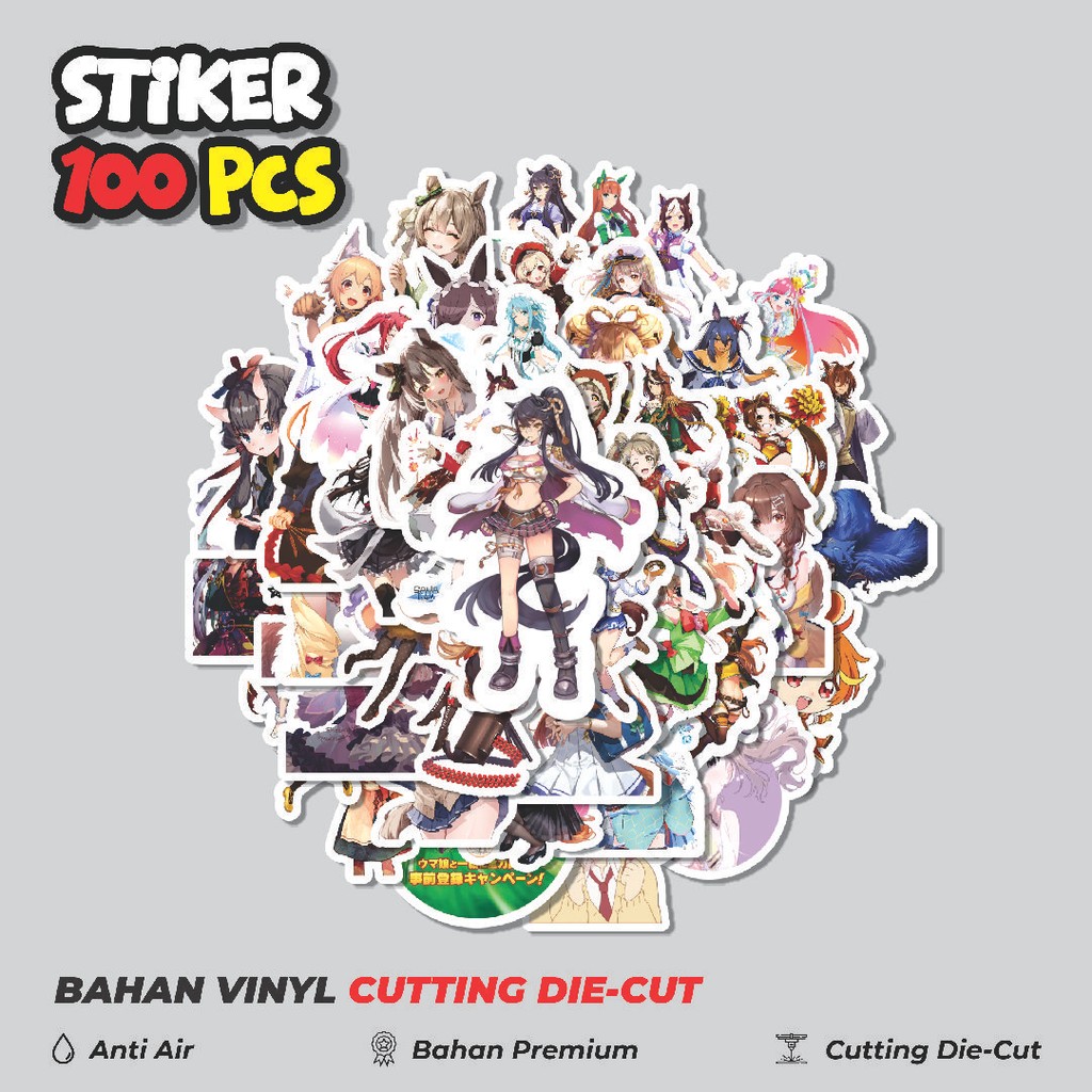 

Terbaru! 50 pcs Stiker Anime Pretty Derby Dekorasi Lucu Kreatif untuk Notebook, Skateboard, HP