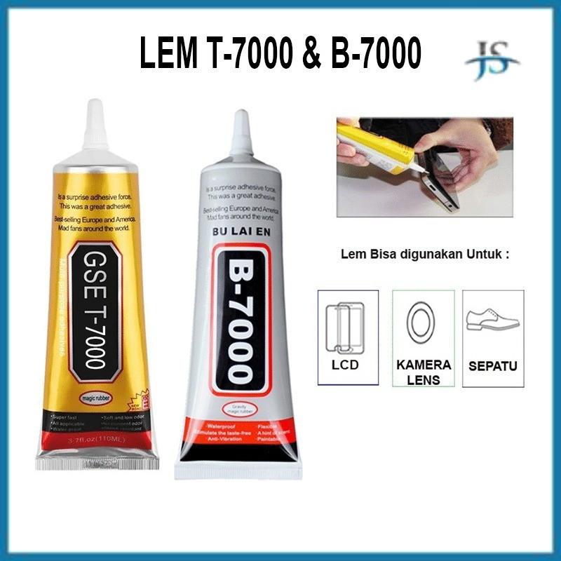

JS GROSIR Layar Sentuh LCD LEM T7000 HITAM & B7000 TRANSPARANT - Promo Spesial