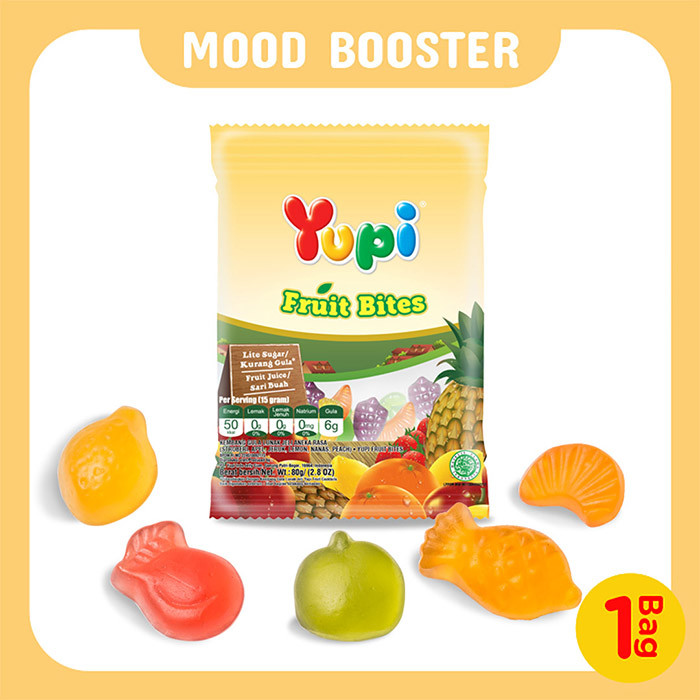 

Yupi Fruit Bites Bag 80 Gram