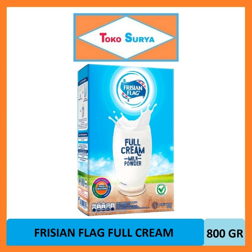 

Frisian Flag Full Cream Milk Powder Susu Bubuk Instan Full Cream 800 Gr