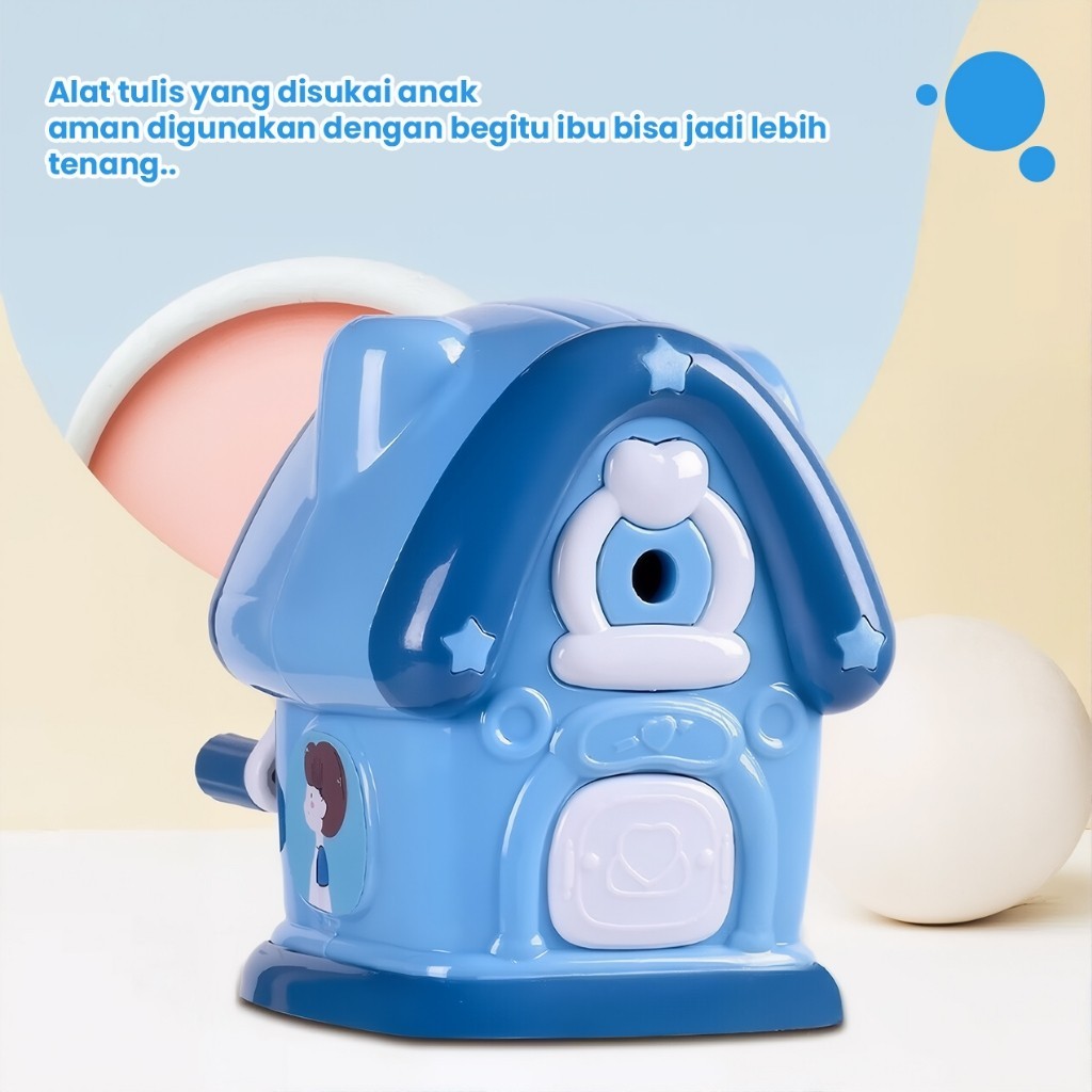 

BOBOMART SERUTAN PENSIL ANAK - SERUTAN MEJA PUTAR BENTUK RUMAH DB-8631