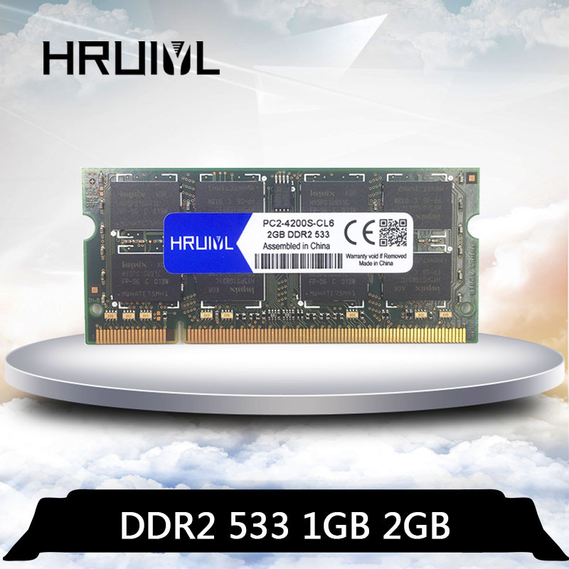 HRUIYL DDR2 1GB 2GB PC2-4200S DDR 2 533Mhz 1G 2G PC2 4200 533 Mhz Sodimm Laptop memory Notebook RAM 