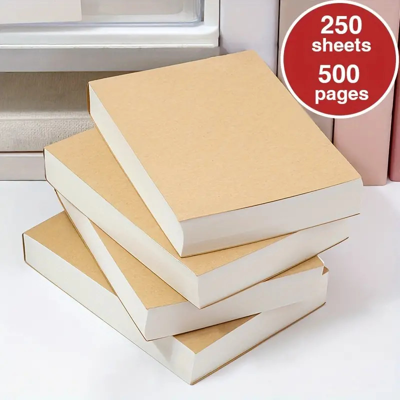 

500-Page Blank Notebook for Students Sketching and Graffiti Thick, Tearable and Perfect for Office Supplies and Stationery Needs