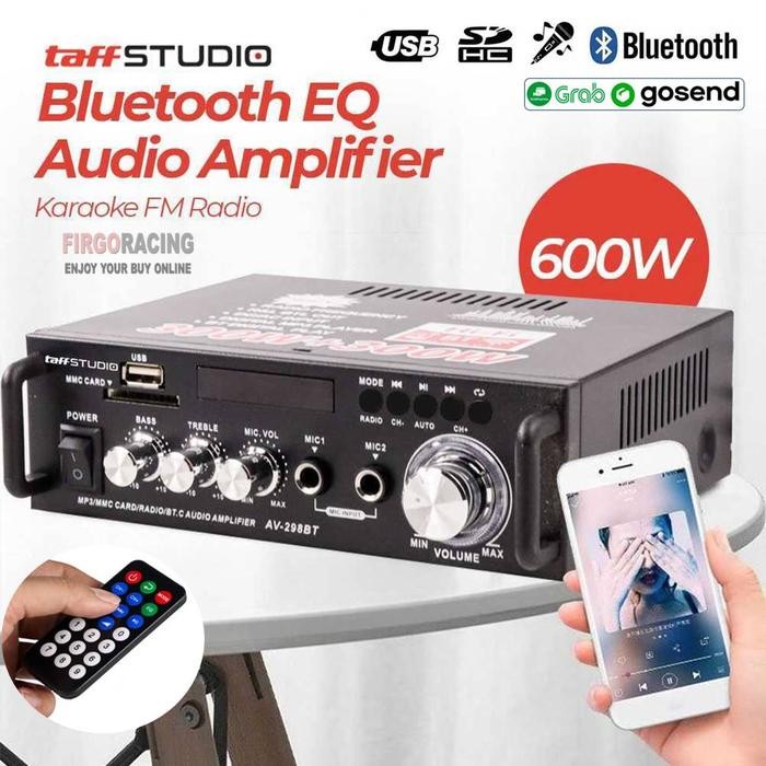 Hot Produk Bluetooth EQ Audio Amplifier Karaoke Home Theater FM Radio 600W  Terbaik dan Terlaris