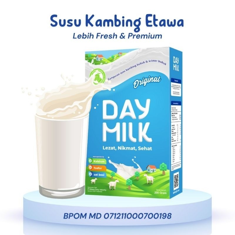 Daymilk Susu Kambing Etawa/day milk susu kambing asli Halal Bpom 200gram