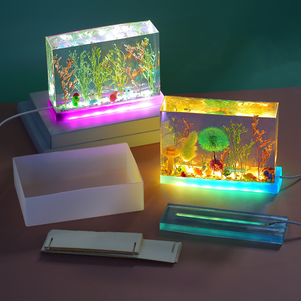 

Dry Flower Cube Ornament Square Lamp Holder Cuboid Silicone Abrasive DIY Crystal Epoxy Resin Mold