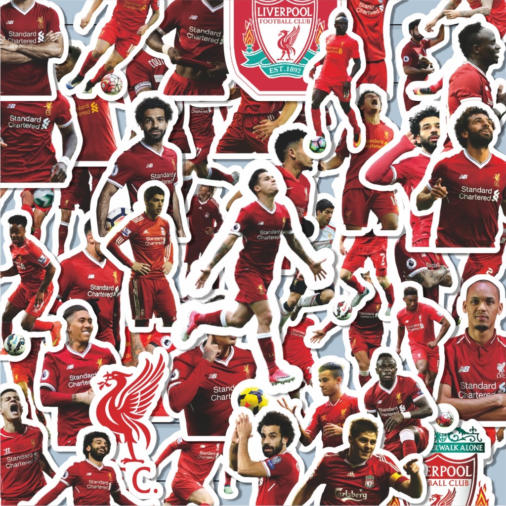 

100PCS Lucu Stiker Football Series Liverpool FC Stiker Aesthetic Stiker Anti Air Stikers Berperekat Waterproof sticker decal buat Motor Helm Buku Journal Koper Casing HP Laptop Botol Minum Hadiah anak