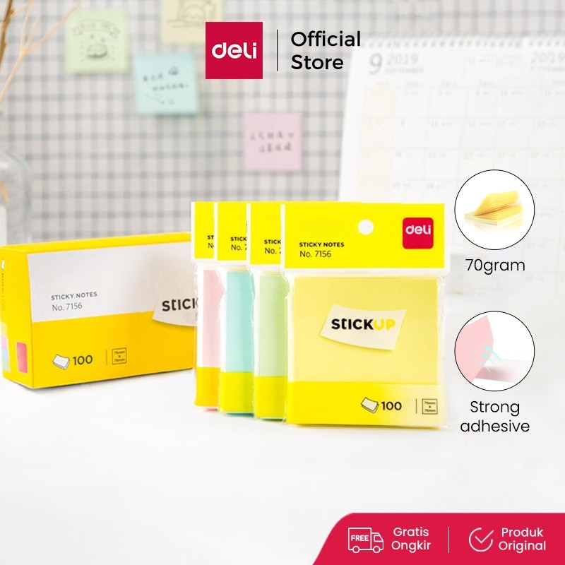 

Deli Sticky Notes / Memo Tempel / Kertas Penanda 100 Lembar Colorful 715X