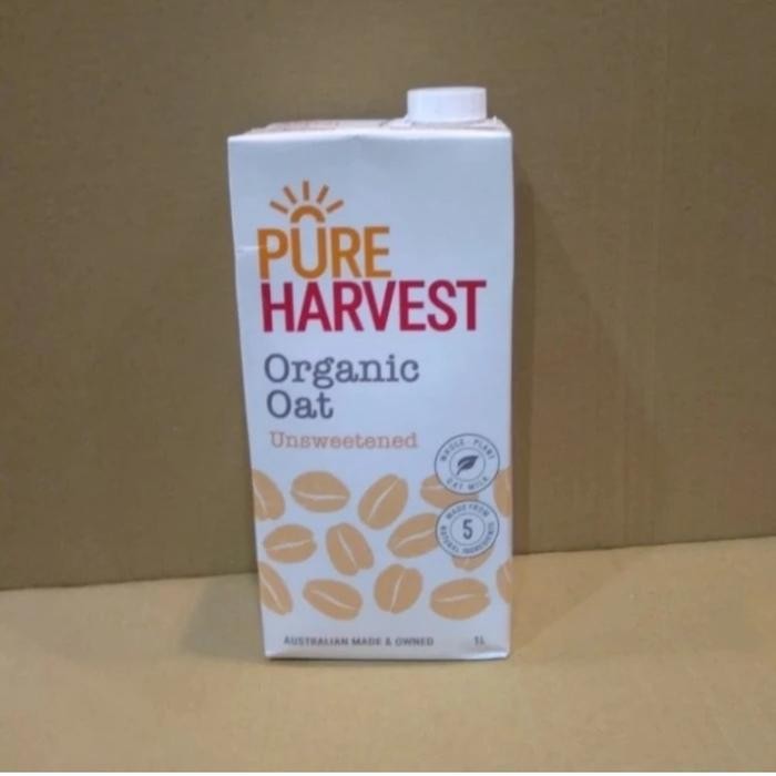 

pure harvest organic oat milk unsweetened 1L susu oat australia sehat