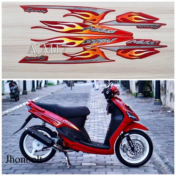 STIKER STRIPING MIO SPORTY 2006 MERAH