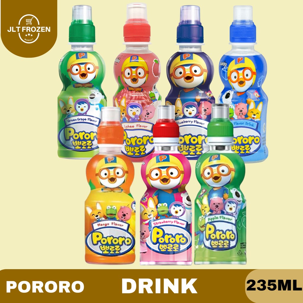 

Pororo Drink / Minuman Rasa Buah Kemasan 235ml / Minuman Rasa Buah Lychee / Apple / Blueberry / Milky