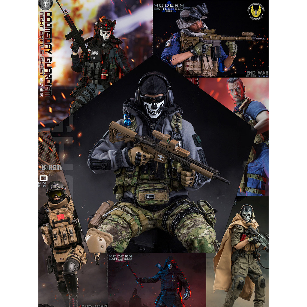 ViiKONDO 1/6 Flagset FS 73033 Ghost Action Figure Simon Riley End War COD Army Men 12inch Special To