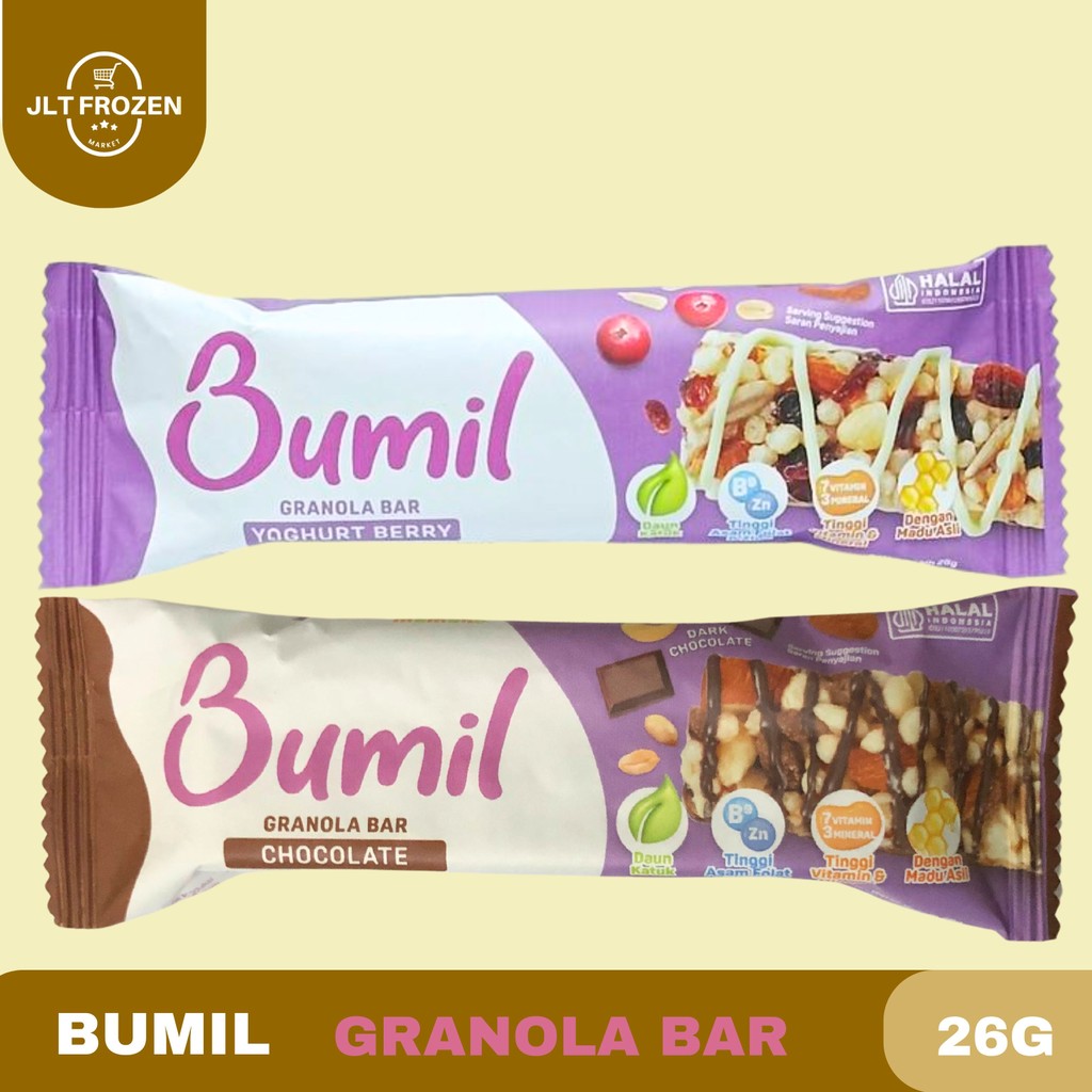 

Bumil Granola Bar 26g - 1pc Granola Bar Rasa Yoghurt Bar / Rasa Chocolate Bar / Snack Ibu Hamil / Cemilan Ibu Hamil / Granova