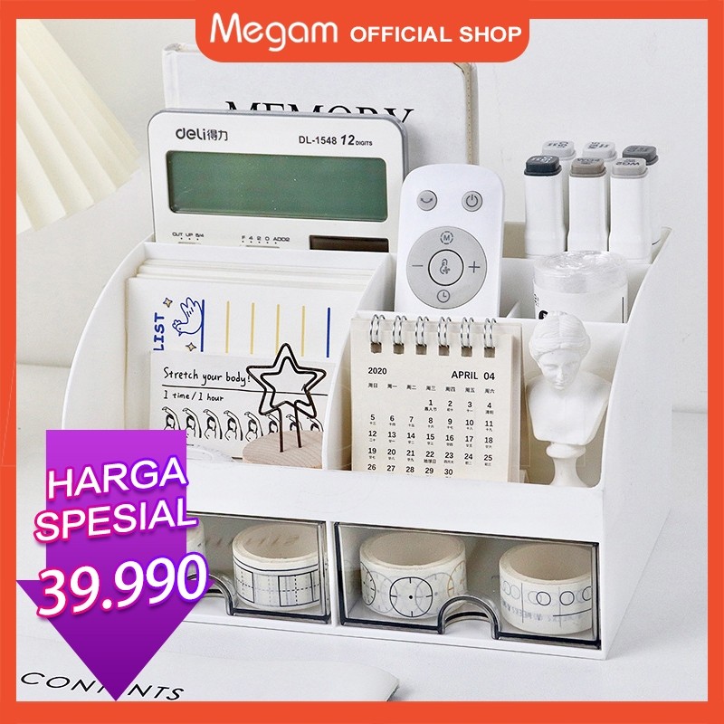 

Megam Laci Meja Akrilik Penyimpanan Aksesoris Alat Tulis Laci Susun 2 Tingkat Organizer Meja Serbaguna HSB686