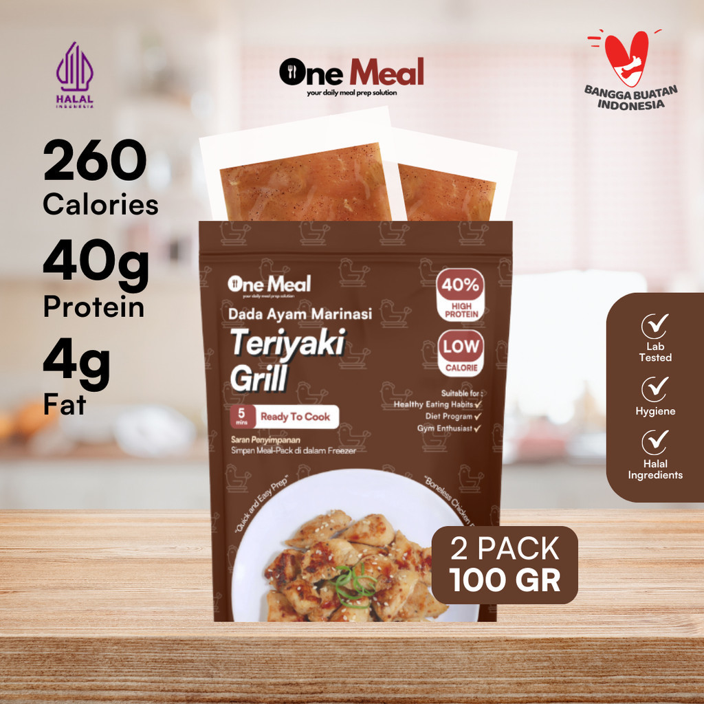 

One Meal Lauk Dada Ayam 40g Protein | Teriyaki Grill | Makanan Sehat dan Diet (Ready to Cook)