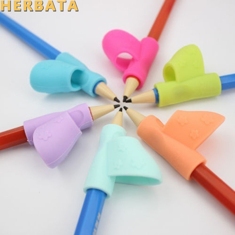 

3Pcs Kids Pen Grip Posture Corrector - Silicone Pencil Holder for Children, Writing Aid Tool for Handwriting Correction (Set)