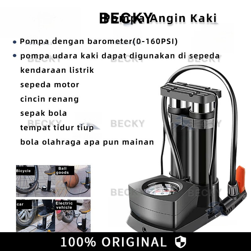BECKY Pompa Angin mini portable foot pump manual emergency motor Pompa Angin Kaki Pompa Kaki Pompa B