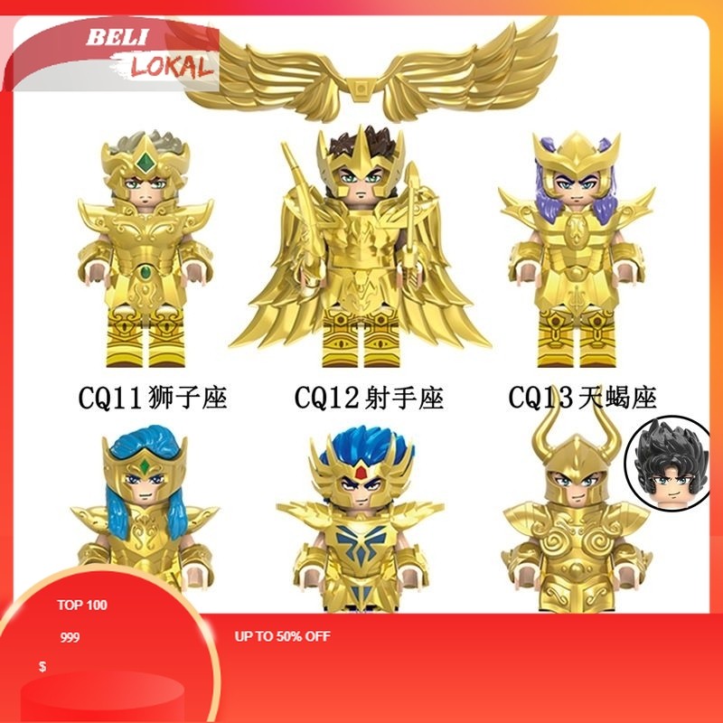 BRICKS ACTION FIGURE BLOCK FIGURE mainan balok model saint Saiya gold series CQ11 CQ12 CQ13 CQ14 CQ1