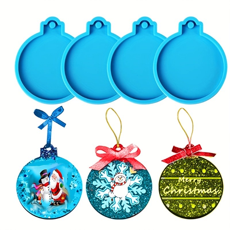 

Resin Molds Silicone, 4Pcs Ornaments Round Shape Pendant Molds for Epoxy Resin, Actvty Epoxy Casting Molds