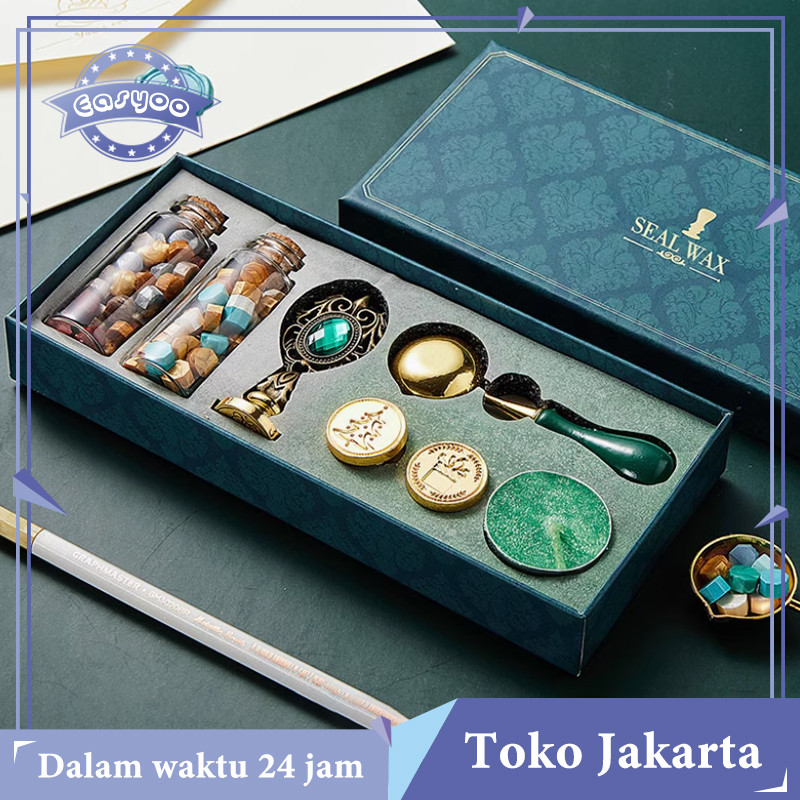 

Retro Seal Wax Beads Set Diy Wax Beads Scrapbook Stempel Sealing Lilin Segel Wax Stempel Undangan