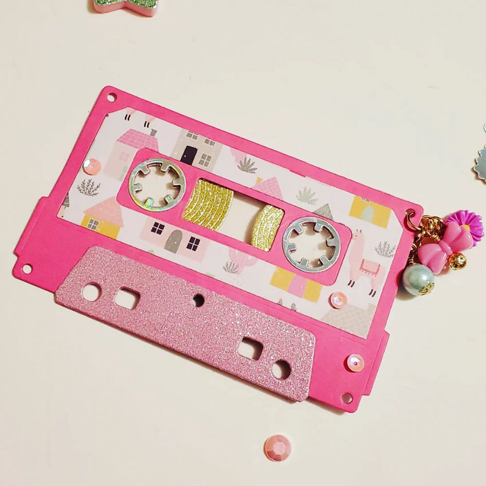 

KSCRAFT Cute Cassette Tape Metal Cutting Dies Stencils for DIY Scrapbooking Decorative Embossing DIY Paper Cards