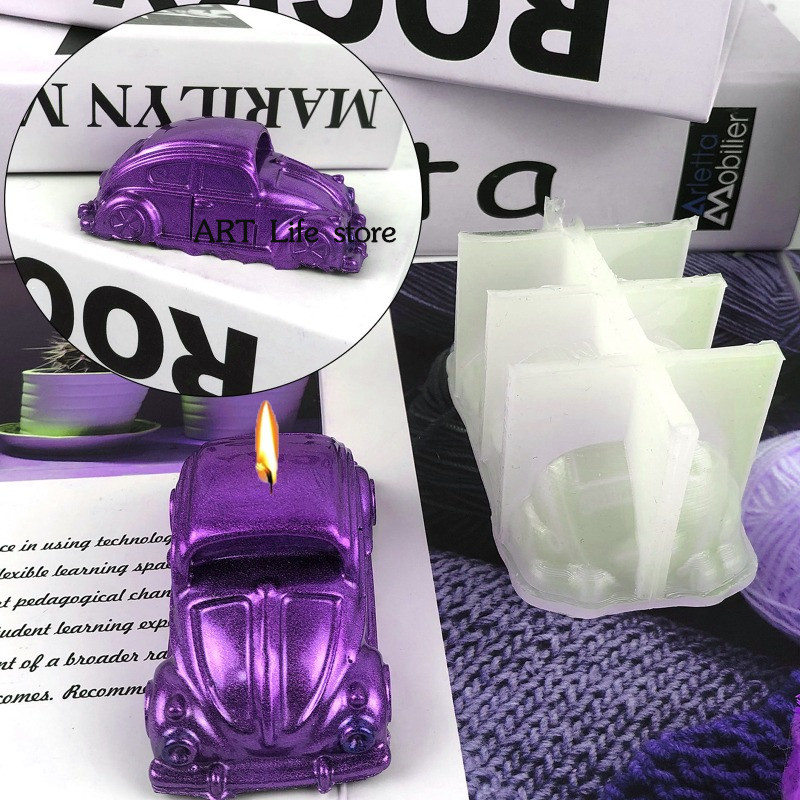 

Mini Car Silicone Candle Mold 3D Classic Car Art Resin Plaster Crystal Cement Mold DIY Chocolate Cake Molds Home Decoration Gift